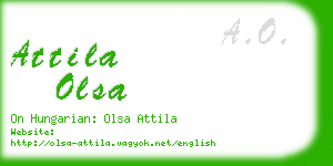 attila olsa business card